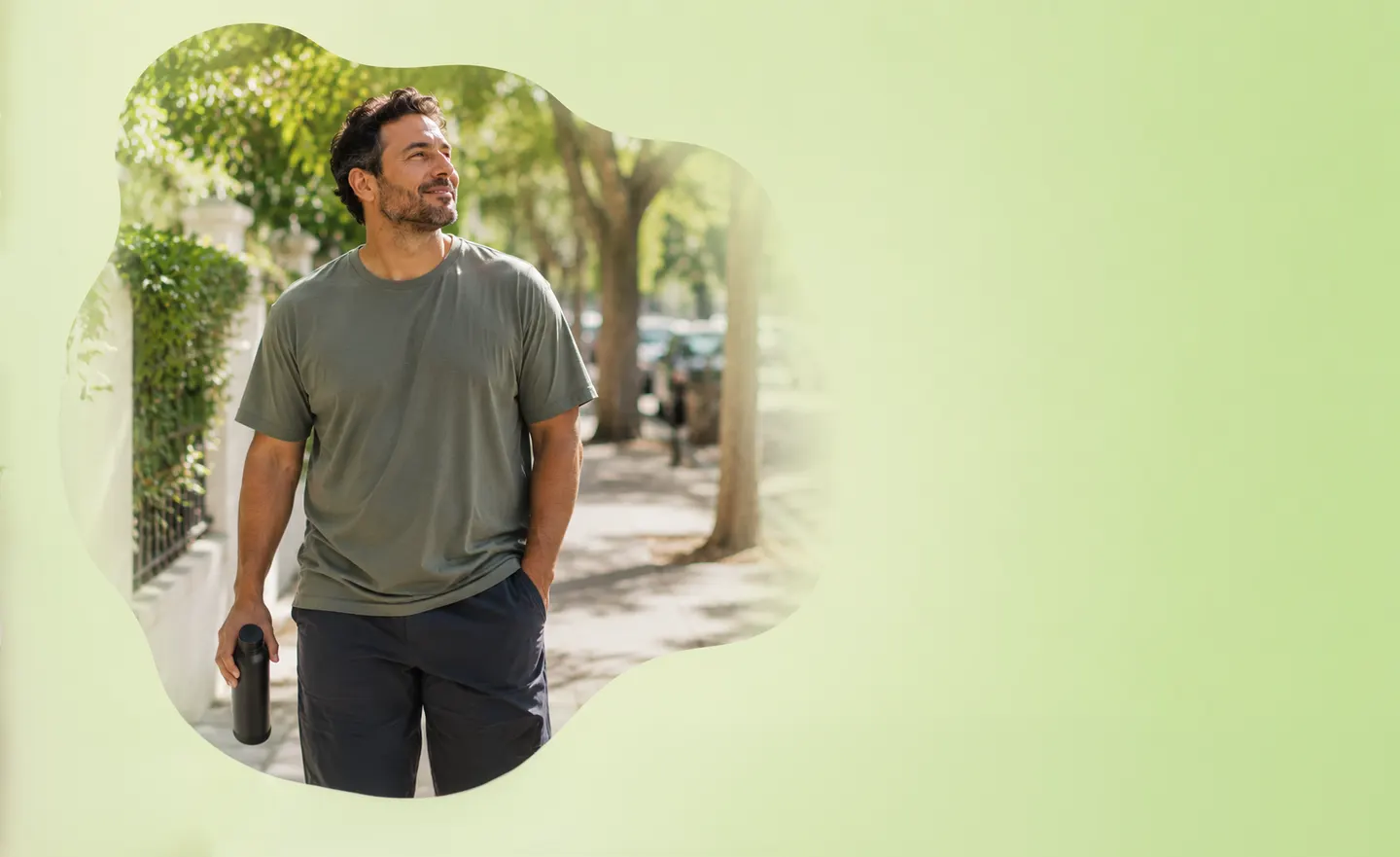 Man walking outdoors